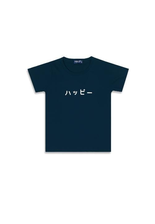 Td Kids DT119 happy katakana navy kaos balita