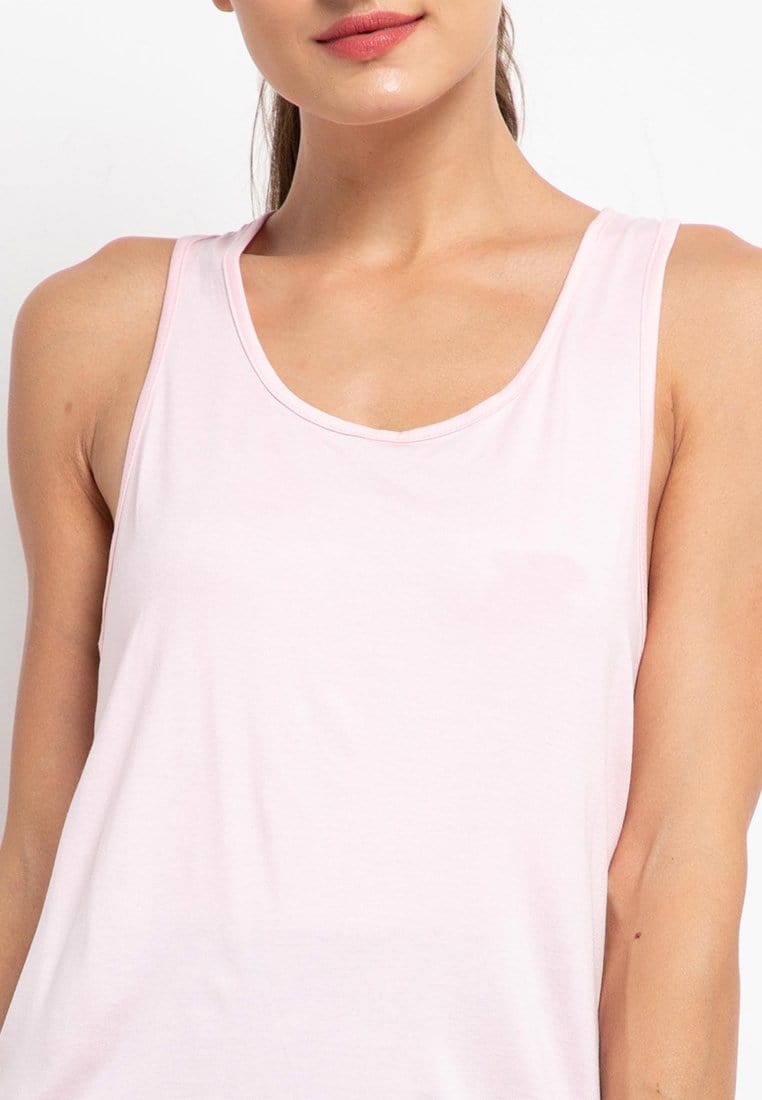 Td Active LSA39 YLJ yoga sleeveless logo ver pink