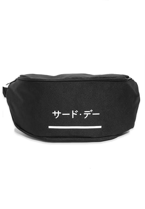 Third Day AM054B waist bag katakana line blk Hitam