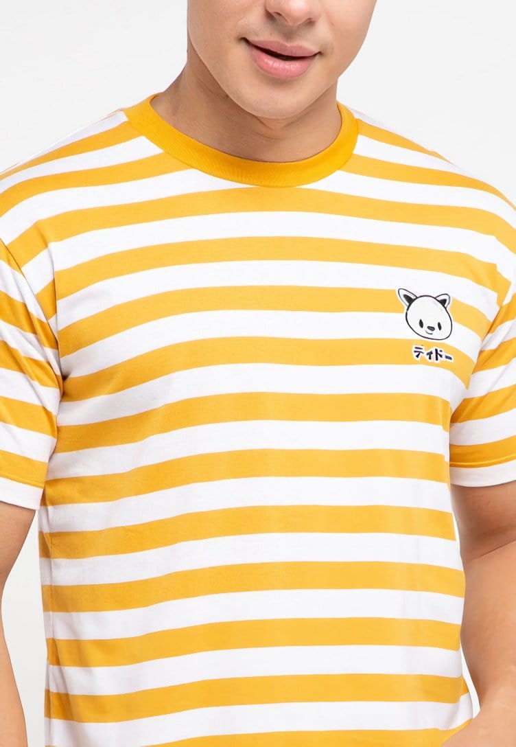 Td Friends MTH51 thirdday stripe stp mustard white tido dakir t-shirt unisex pria