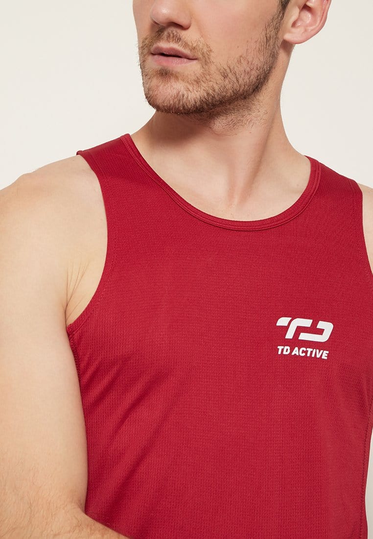 Td Active MS108 dateng back zigzag tr tanktop jersey merah ati