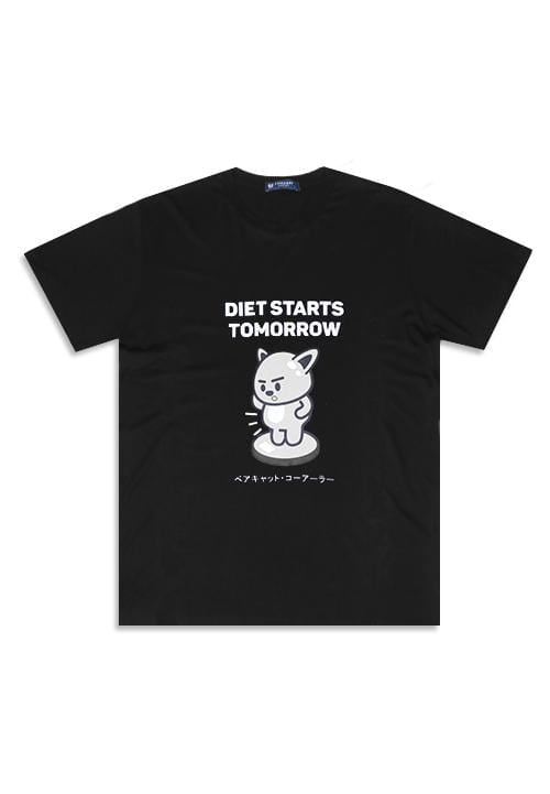 Td Friends MTF82 Tido Diet Hitam Kaos Pria