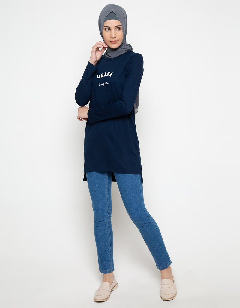 Third Day LTC93 mls osaka japan navy hijab lengan panjang wanita