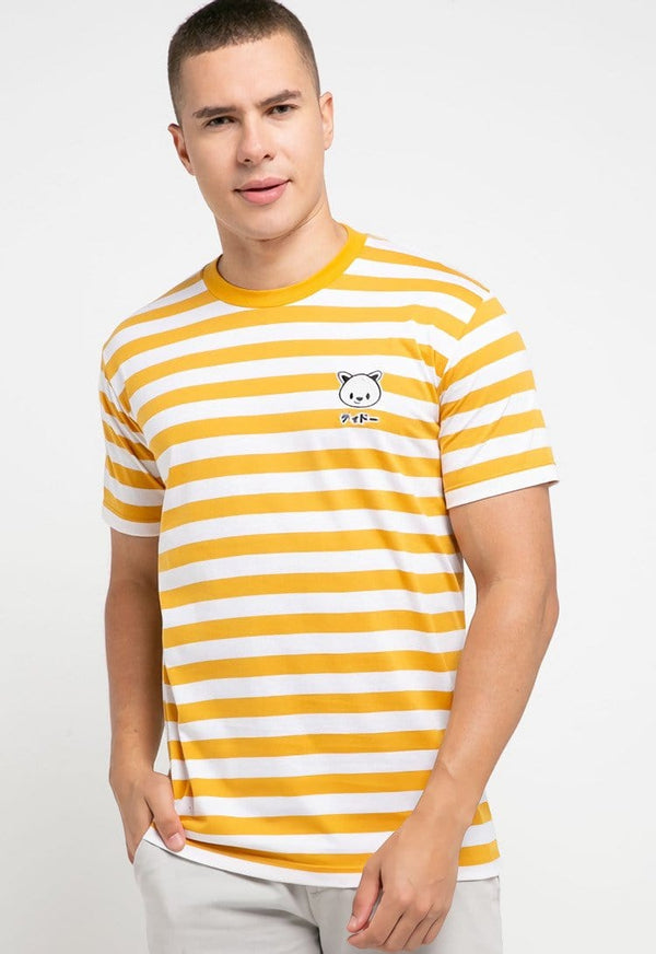 Td Friends MTH51 thirdday stripe stp mustard white tido dakir t-shirt unisex pria