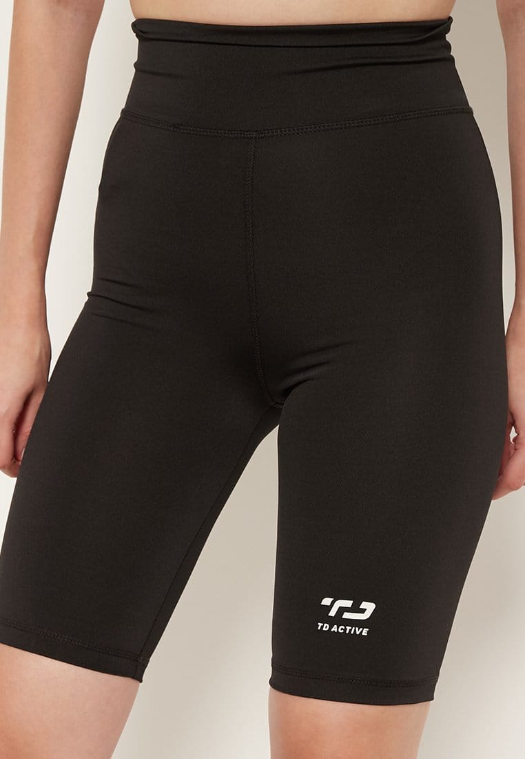 Td Active LB033 compression biker shorts legging knee olahraga wanita black