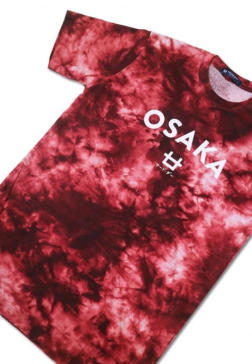 Third Day MTE82 osaka arc tie dye tiewash mrn Kaos Pria Maroon