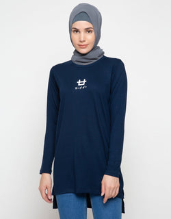 Third Day LTC92 mls logo dateng navy hijab lengan panjang wanita