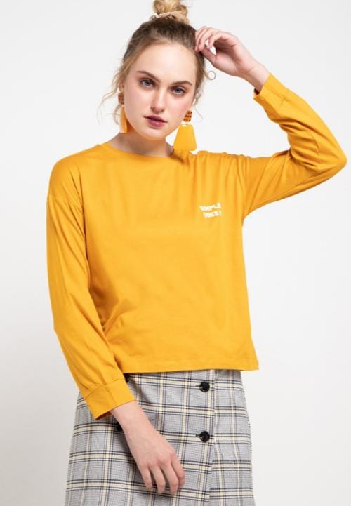 LTB59 LV Simple Does It Mu T-Shirt Mustard