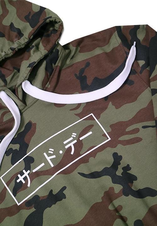 MTA67X Men Hoodie brn Camo Katakana