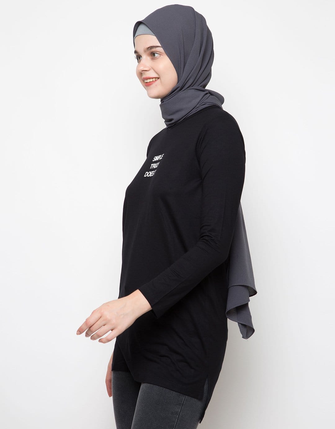 Third Day LTC88 mls simple does it hitam hijab lengan panjang wanita