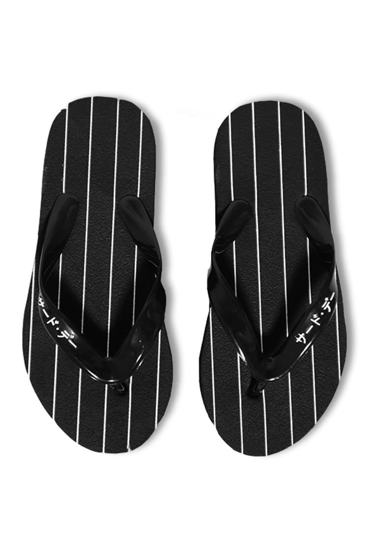 Third Day ALA19 Sandal Jepit Wanita Thirdday Hitam Stripe