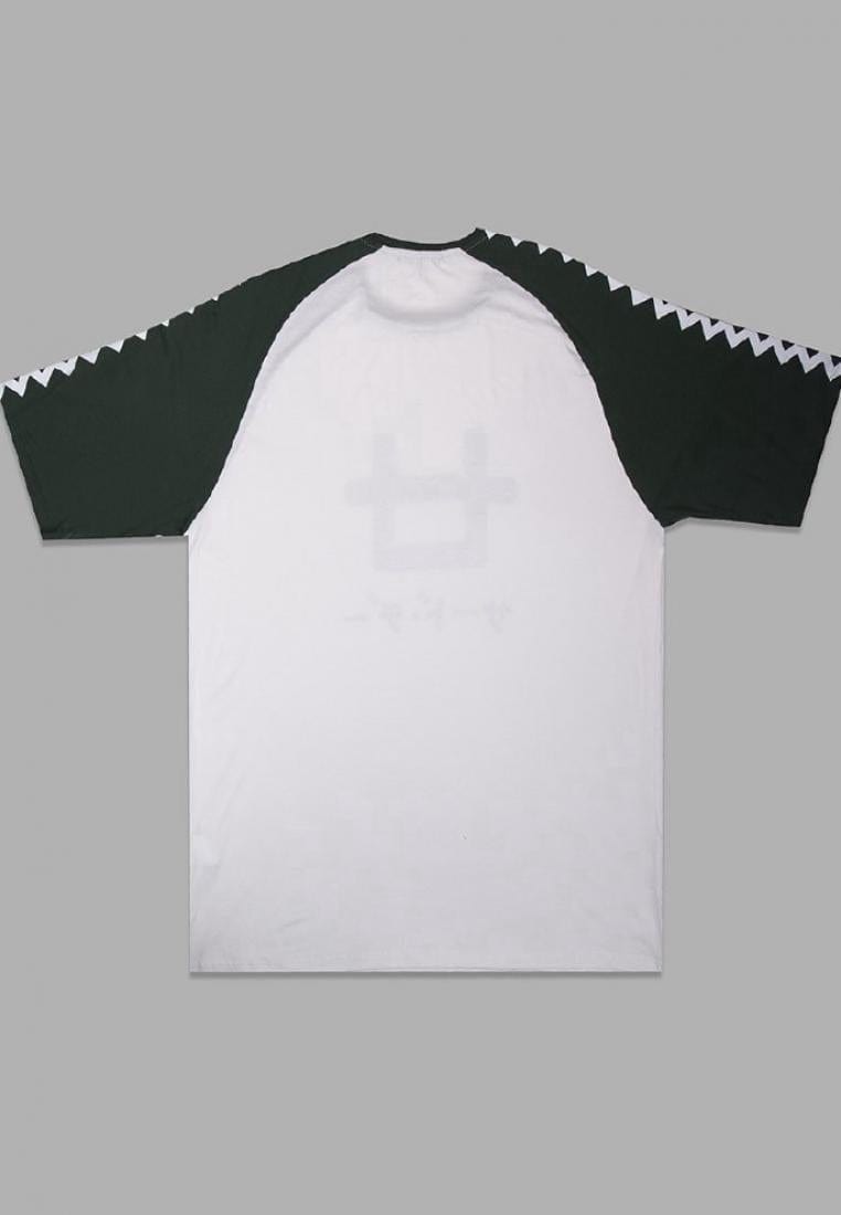 MT839Q s/s Men Raglan Logo wh-GreenXS