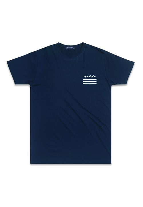 Third Day MTD55D 3linebase katakana nv T-shirt Navy