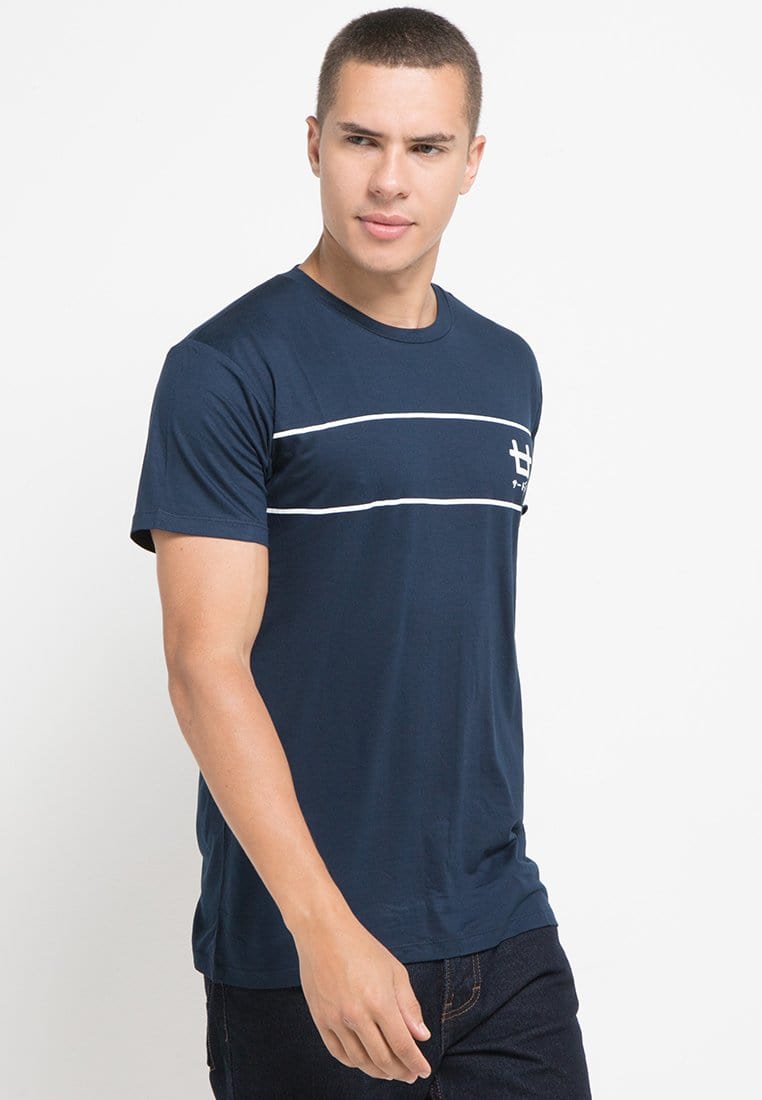 Third Day MTG77 2lines logoicon kaos pria unisex navy