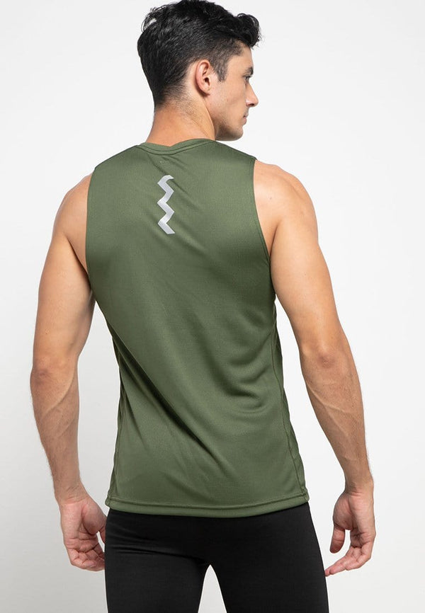 Td Active MS105 dakir back zigzag sv running tanktop jersey hijau TNI