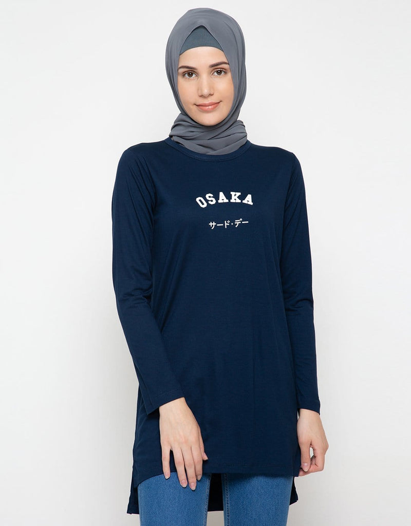 Third Day LTC93 mls osaka japan navy hijab lengan panjang wanita