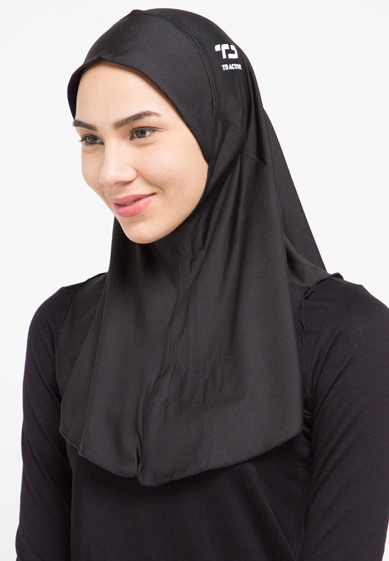 Td Active LH038 Sport hijab zeta hitam