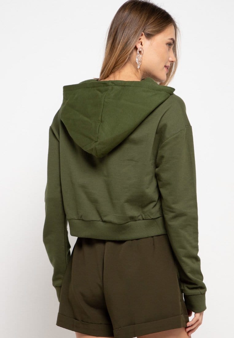 LMP010 pbch crop hoodie thrdy sign square green army