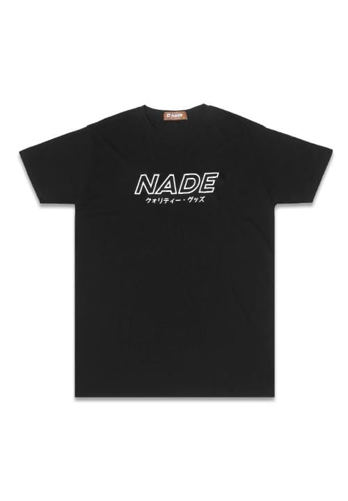 Third Day NT237 nade katakana outline blk T-shirt Hitam