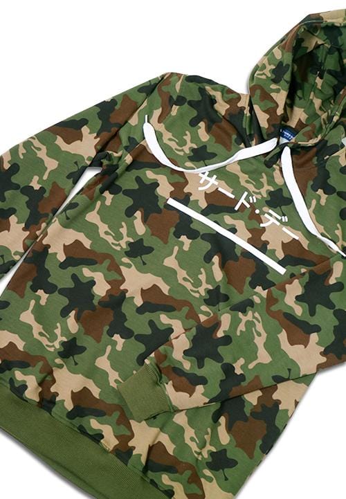 Third Day MO134F hoodies katakana underline camo gr-olv