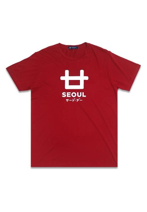 Third Day MTE64 logo seoul mr T-shirt Merah