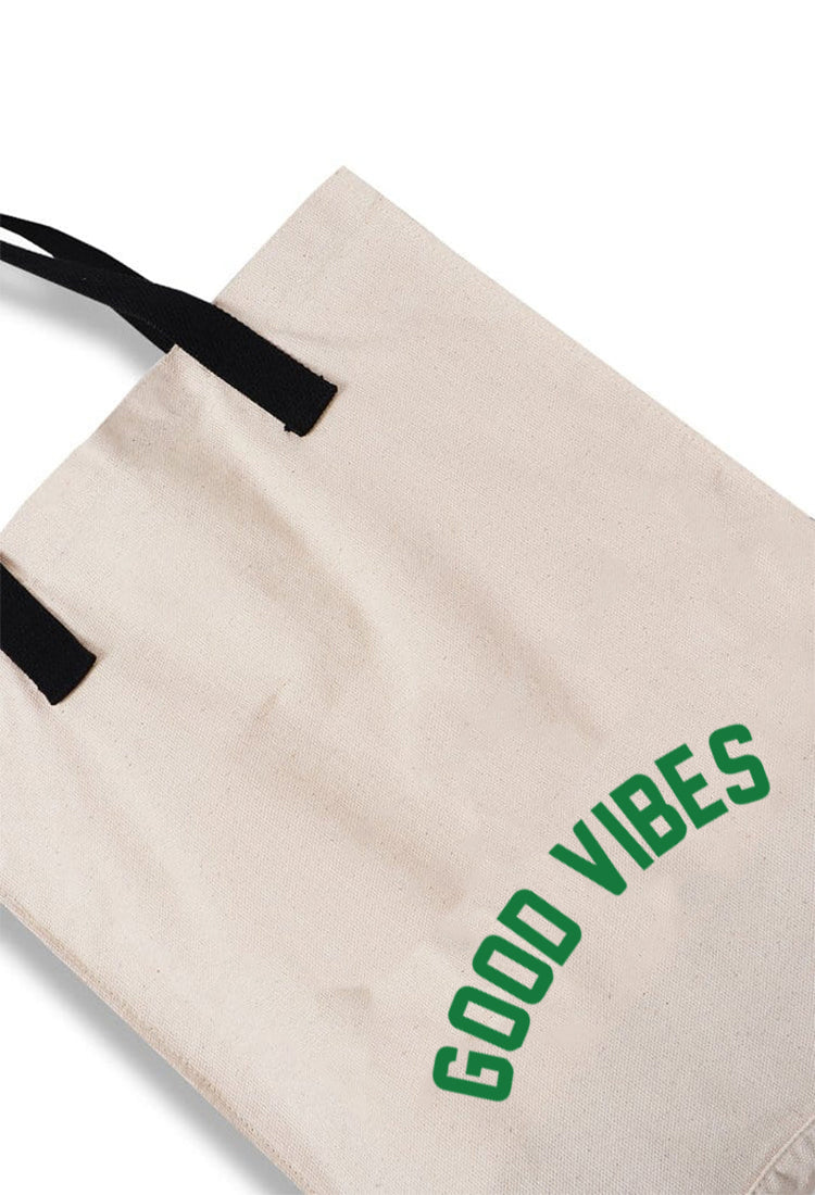 AMC95 totebag aesthetic pria wanita kanvas krem putih "good vibes"