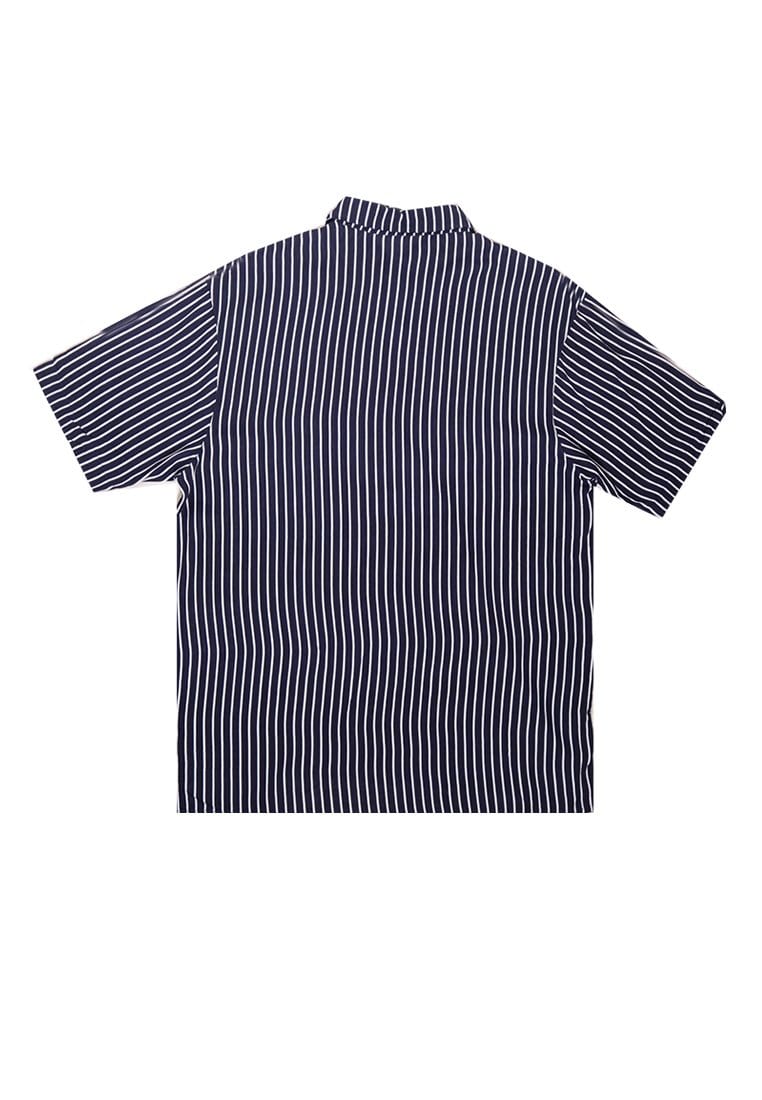 Nade Japan NTA37 Kemeja pantai kasual pria stripe navy