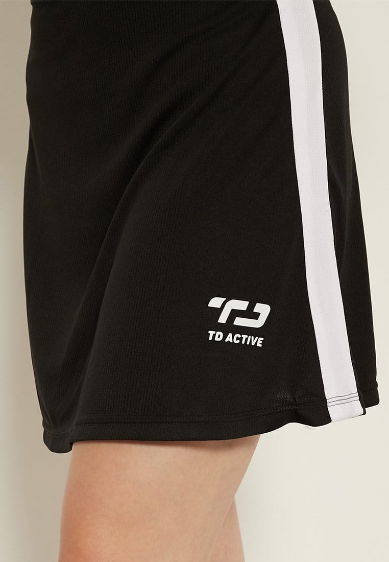 Td Active LB025 Sport skirt list white olahraga wanita hitam