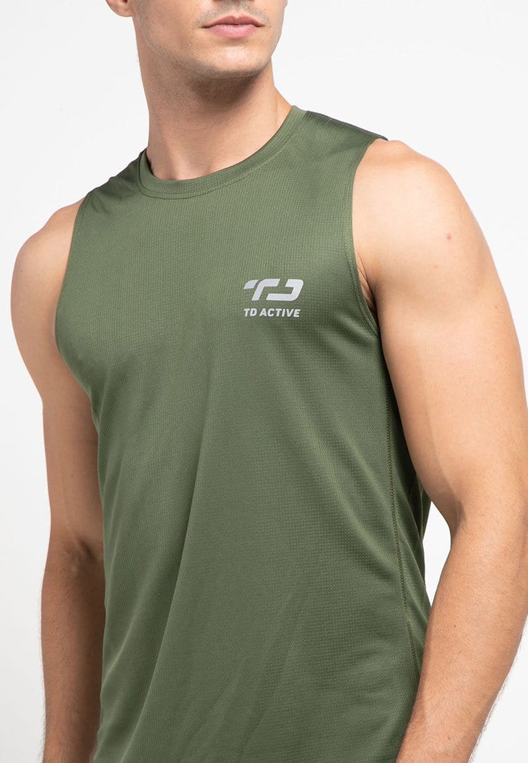 Td Active MS105 dakir back zigzag sv running tanktop jersey hijau TNI