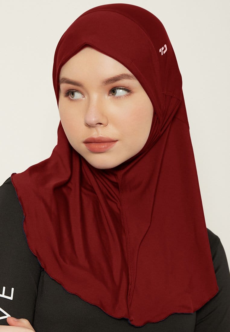 Td Active LH056 kerudung masker zeta maroon