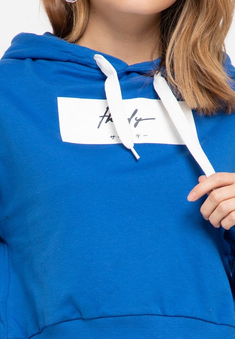 MP008 pbch crop hoodie thdy sign rectangle blue benhur