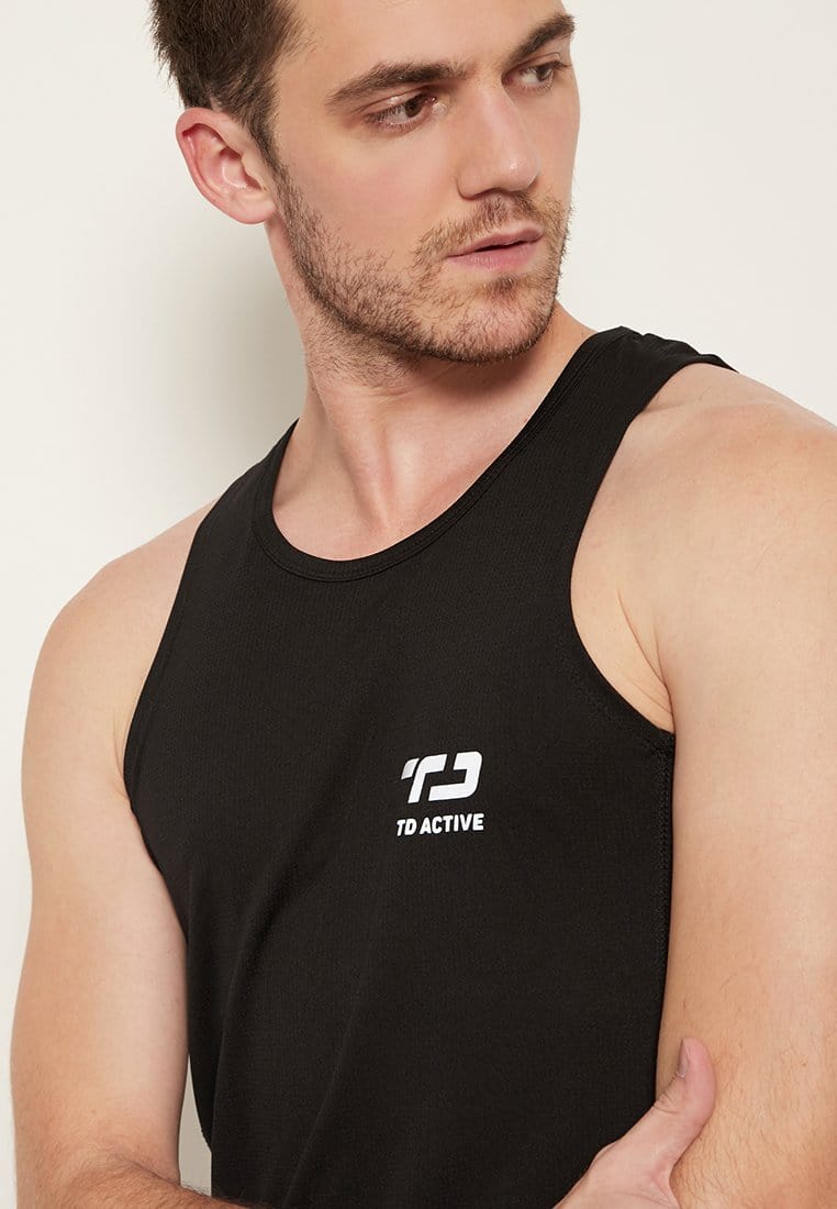 Td Active MS107 dateng back zigzag tr tanktop jersey hitam