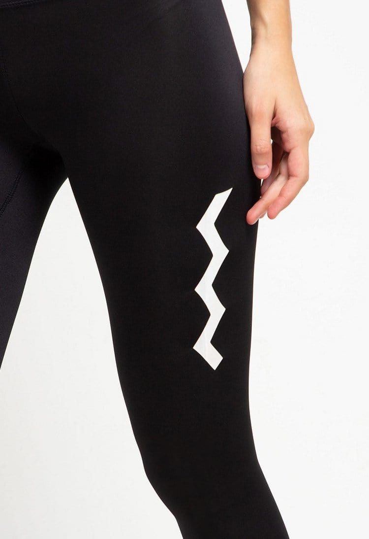 Td Active LB044 YLG Yoga Legging Compression Zigzag Hitam