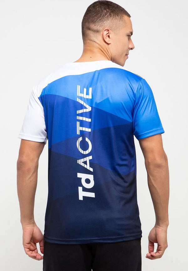 Td Active MS117 dakan blue spiral running jersey