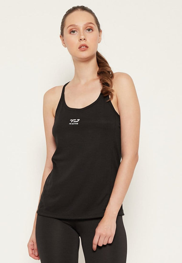 Td Active LS023 Sport tr tanktop running wanita dateng hitam