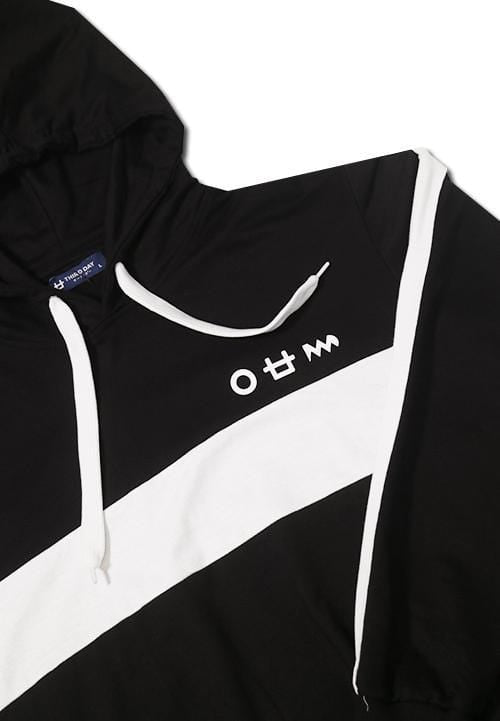 MO007Y Men Hoodie Logo cst blk-wh x Boy