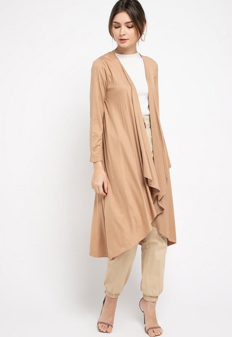 Nade Japan FO005 Long Outer Nade Ladies Brown