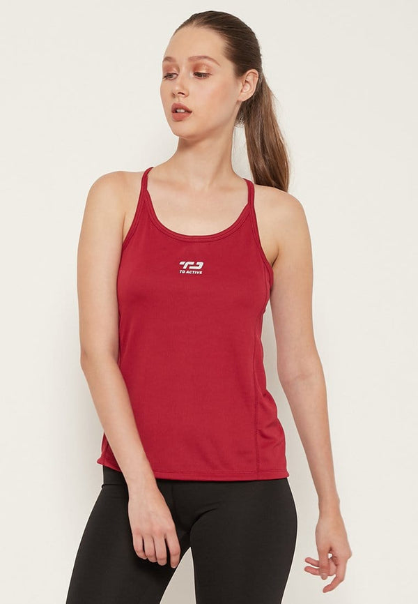 Td Active LS024 Sport tr tanktop running wanita dateng maroon