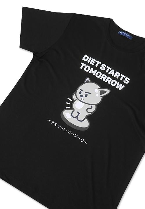 Td Friends MTF82 Tido Diet Hitam Kaos Pria