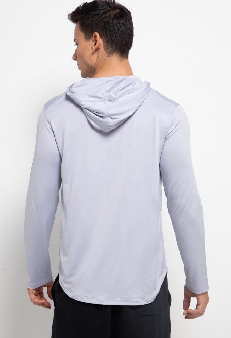 Td Active MS136 HOL Base Layer Pria Hoodie Abu Silver Olahraga Sport