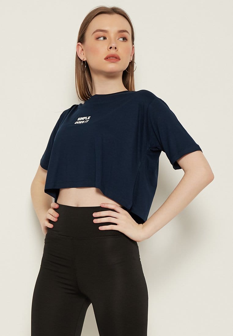 Third Day LTD20 OLC crop top loose simple does it navy