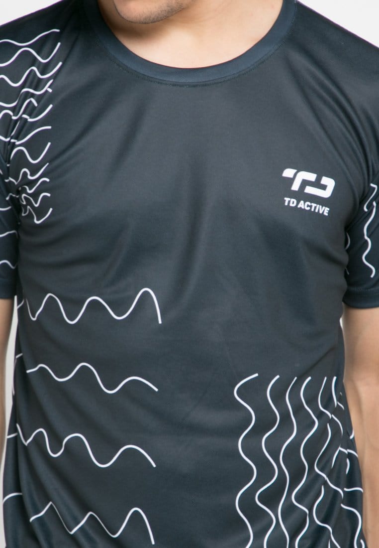 Td Active MS094 airvent doodle running jersey hitam