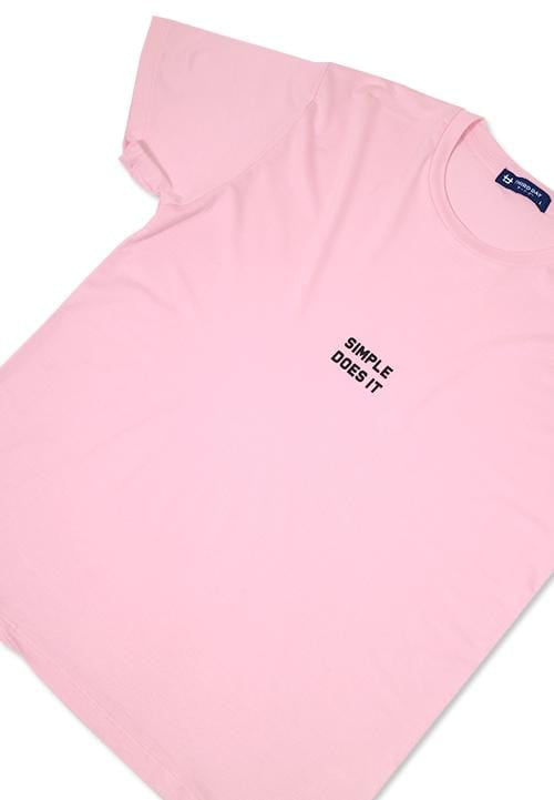 LTB63 BK simple does it pk T-shirt Pink