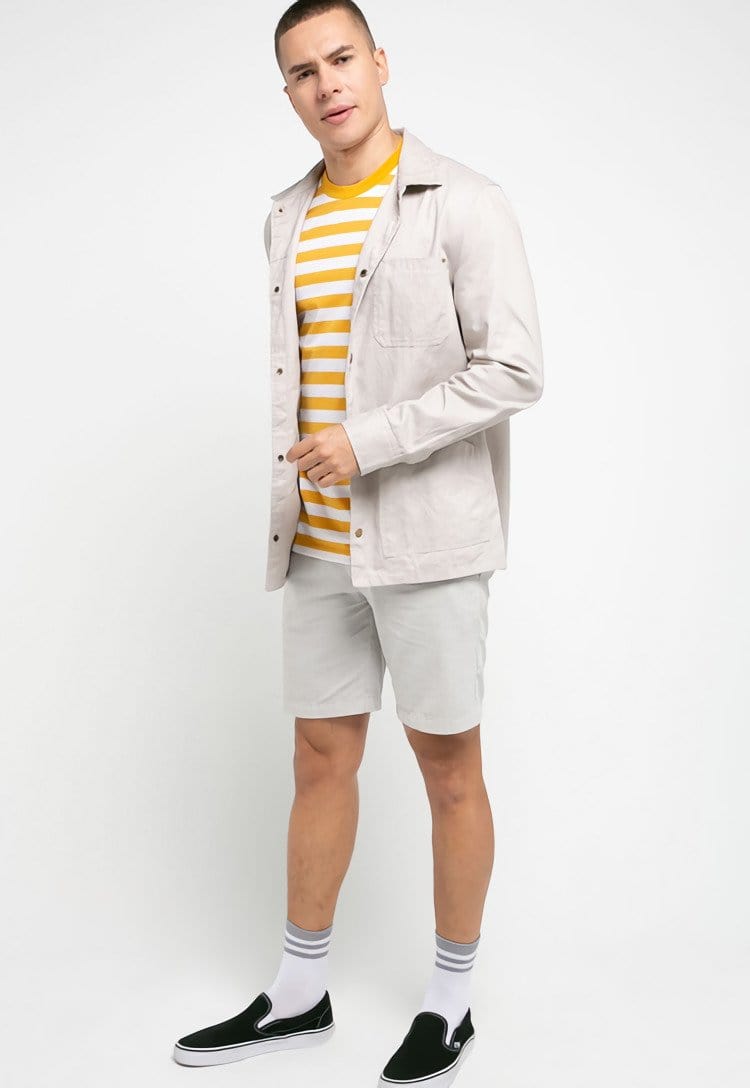 Td Friends MTH51 thirdday stripe stp mustard white tido dakir t-shirt unisex pria