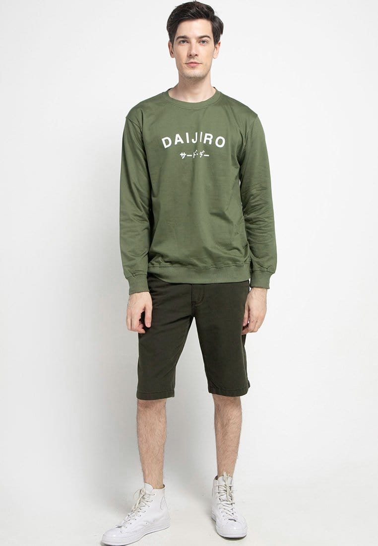 Third Day MO196 sweater casual pria dateng daijiro hijau army