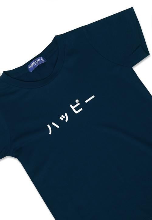 Td Kids DT119 happy katakana navy kaos balita