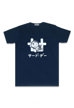 Third Day MTC92C Dora Kaos Doraemon Jump Logo T-shirt Navy