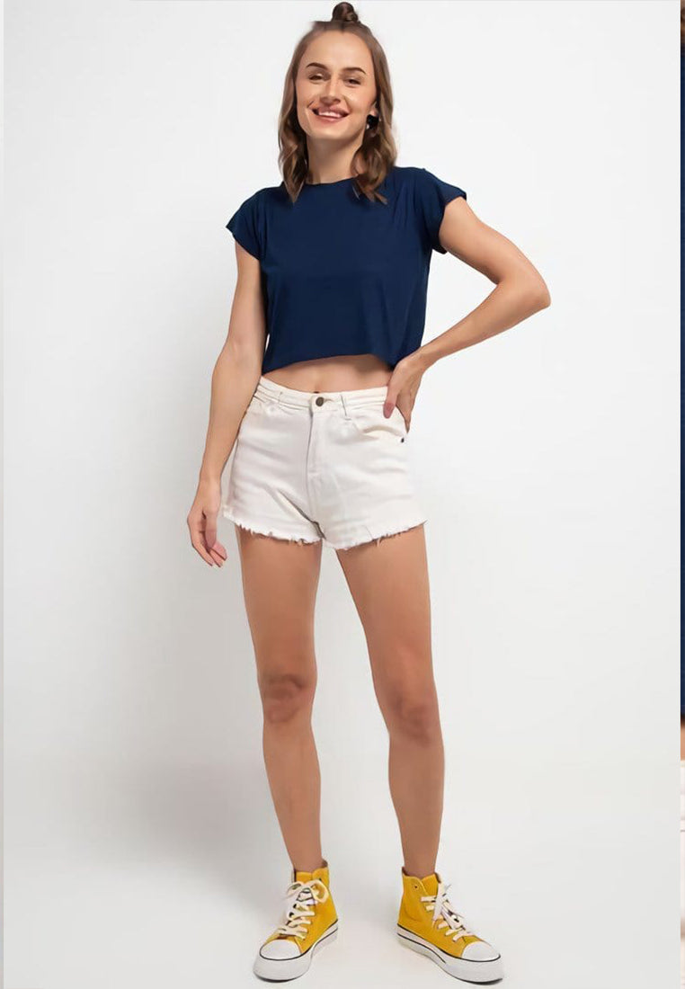 TDLA LTF29 crop oversize RCP polos navy