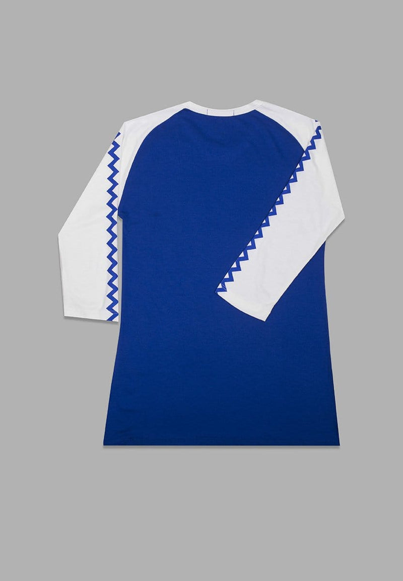 Third Day LT855Q 3/4 Lds Raglan Logo Blue White