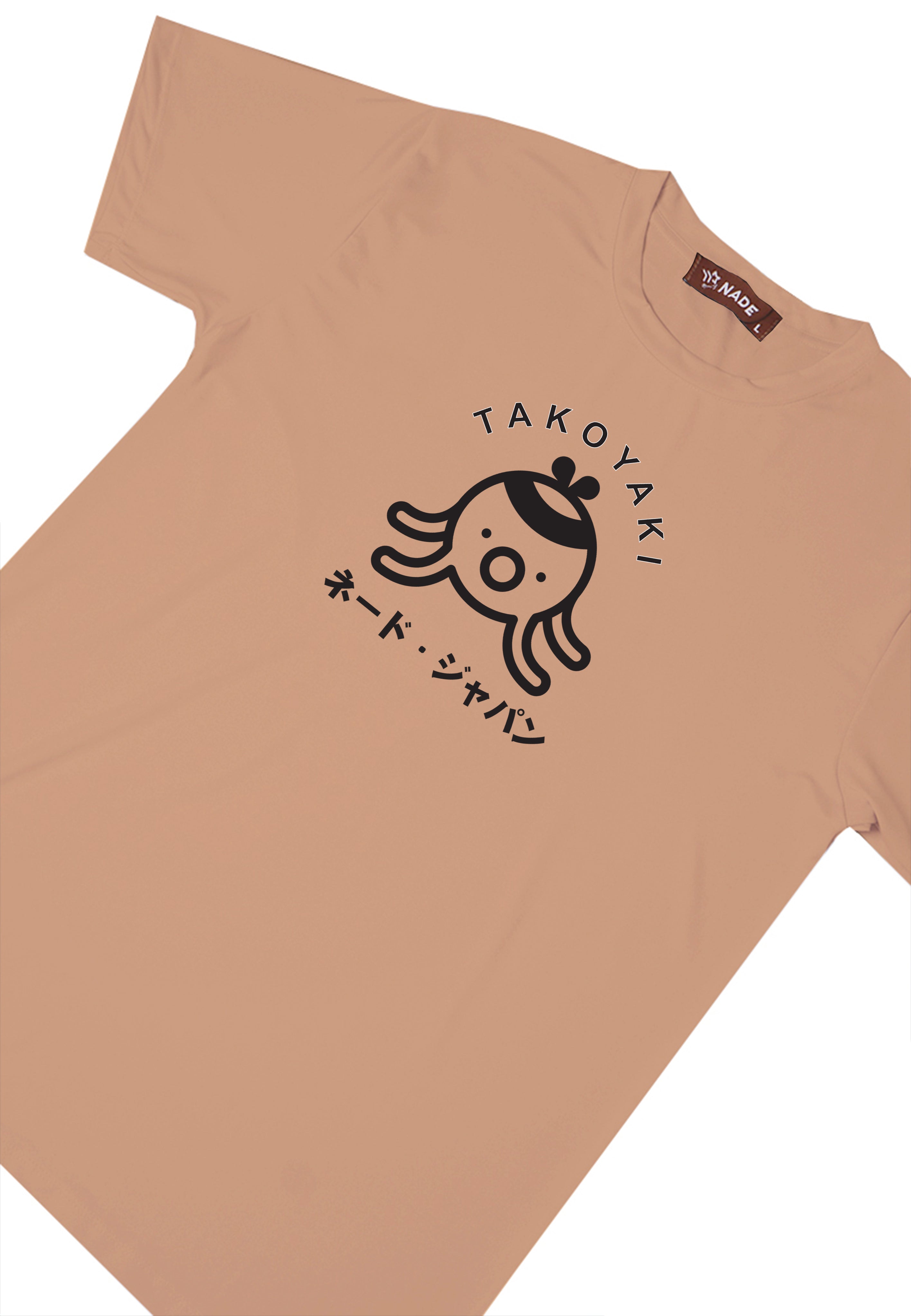 NTD36 kaos slim fit anti kusut drifit stretch "takoyaki" khaki